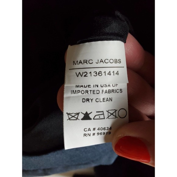 Marc Jacobs 6 Dress Pants Women Wool Career Work Designer Business Navy Blue - Picture 10 of 11